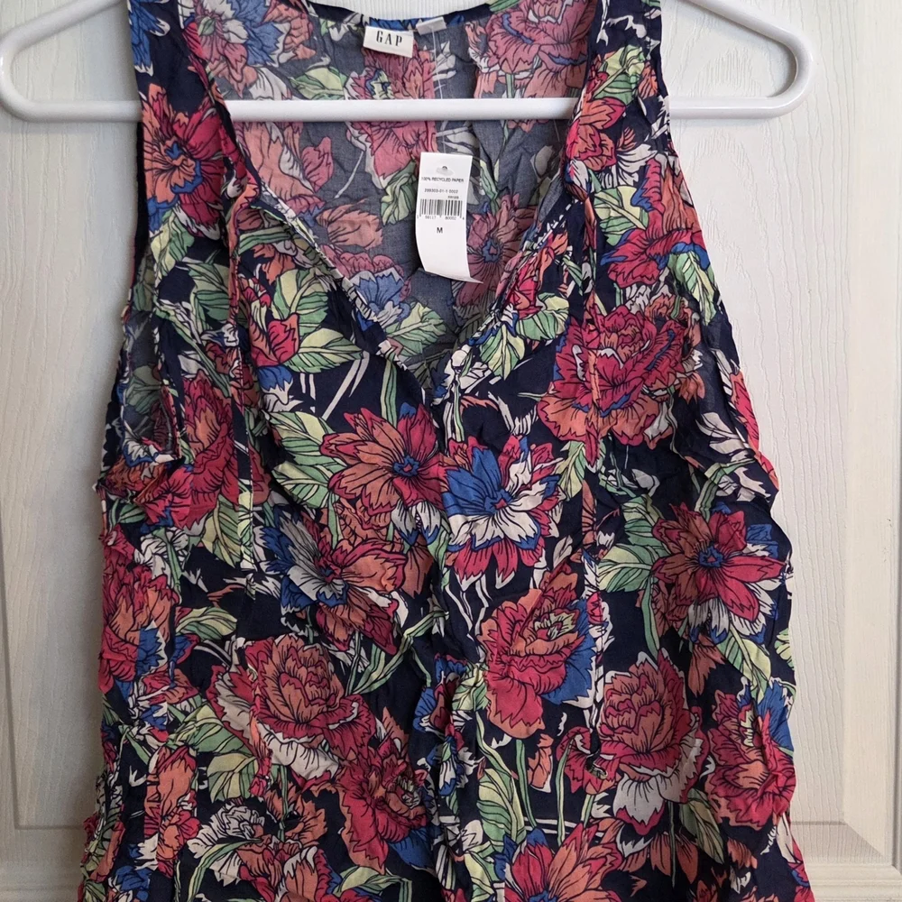 GAP Women's Floral Sleeveless Top - Multicolor - Picture 1 of 4